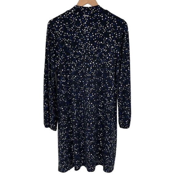 Michael Michael Kors Metallic Star Print Sheath Dress Plus Women OX Black Blue - Picture 8 of 10